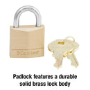 Master Lock 1 in. H X 5/16 in. W X 1-3/16 in. L Brass 4-Pin Cylinder Padlock