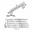 Amerock Allison Allison Cabinet Pull 4 in. Brushed Chrome 1 pk