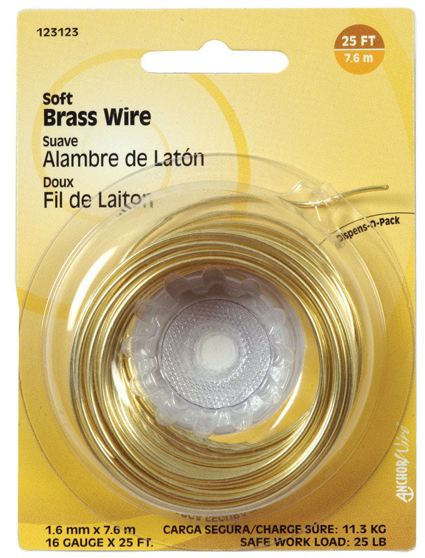 BRASS WIRE 16GA 25FT