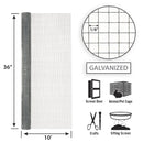 Garden Craft 36 in. H X 10 ft. L Galvanized Steel Hardware Cloth 1/4 in.