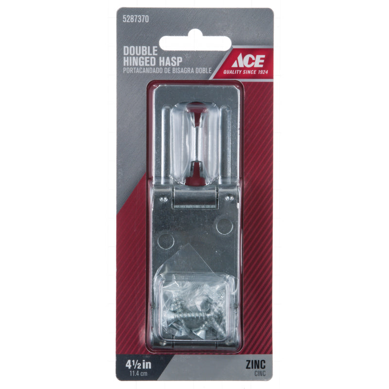 Ace Zinc 4-1/2 in. L Double Hinge Safety Hasp