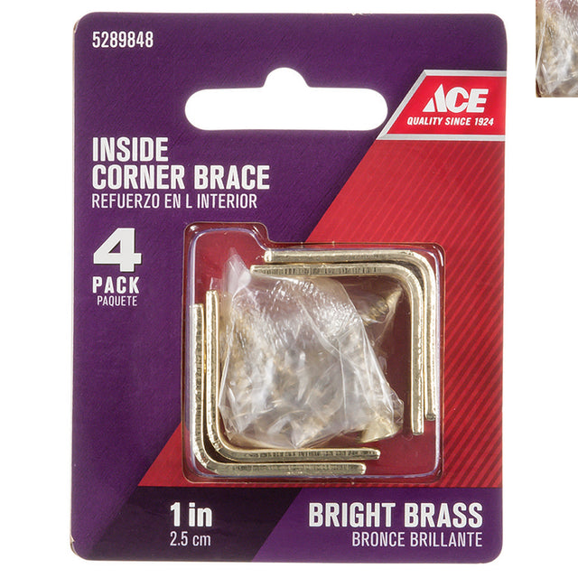 CORNER BRACE 1"X1/2"BRS