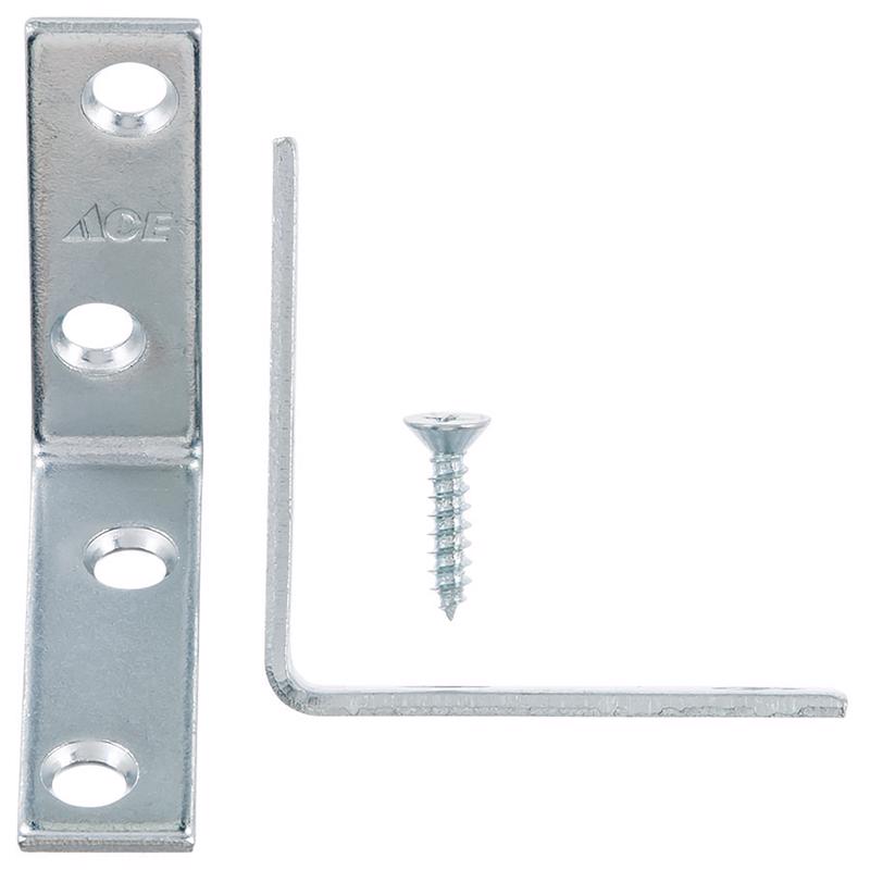 Ace 2 in. H X 2 in. W X 5/8 in. D Zinc Inside L Corner Brace