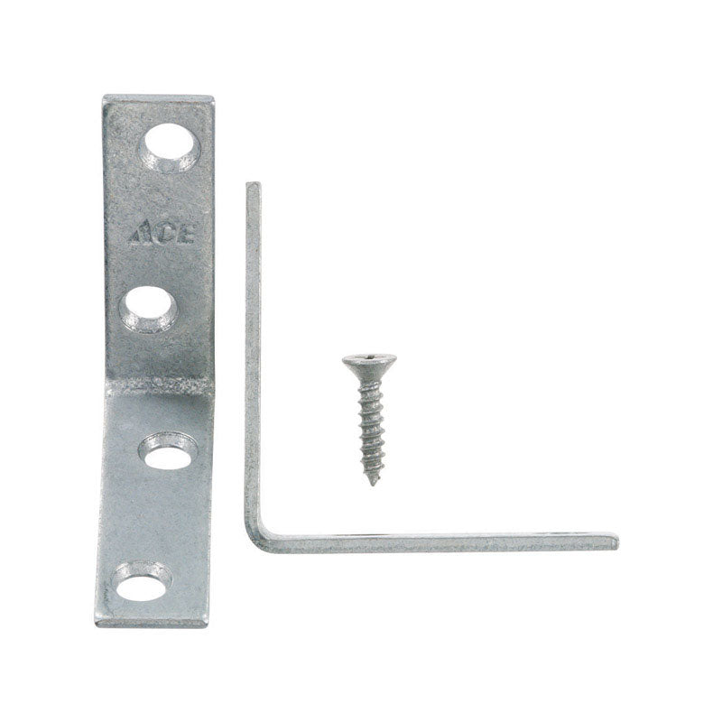 Ace 2 in. H X 3.75 in. W X 2 in. D Steel Inside L Corner Brace