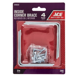 Ace 3 in. H X 4..75 in. W X 3 in. D Zinc Inside L Corner Brace