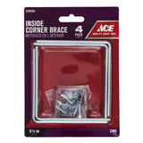 CORNER BRACE3-1/2"ZN4PK