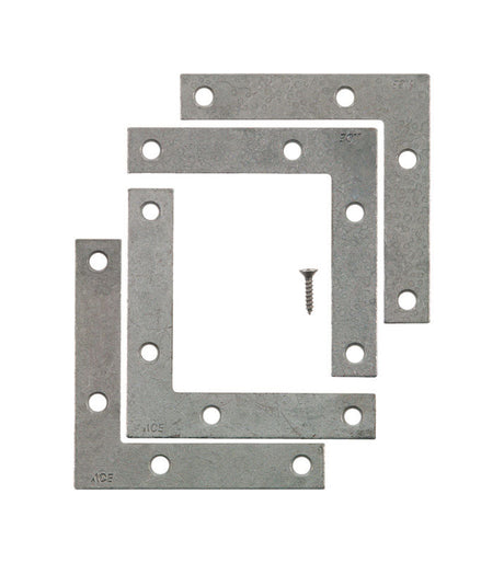 Ace 4 in. H X 4.75 in. W X 4 in. D Steel Flat Corner Brace