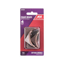 Ace 1 in. H X 2.75 in. W X 1 in. D Zinc Inside Chair Brace