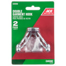 Ace 1-3/4 in. L Chrome Silver Metal Small Double Garment Hook 2 pk