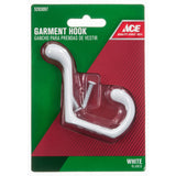 Ace 3 in. L White White Metal Medium Heavy Duty Coat and Hat Hook 1 pk