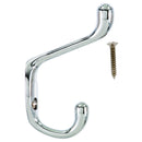 Ace 3 in. L Chrome Silver Metal Medium Heavy Duty Coat and Hat Hook 1 pk