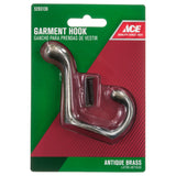 Ace 3 in. L Antique Brass Bronze Brass Medium Heavy Duty Coat and Hat Hook 1 pk