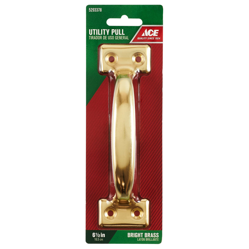 Ace 6.5 in. L Bright Brass Gold Steel Utility Pull