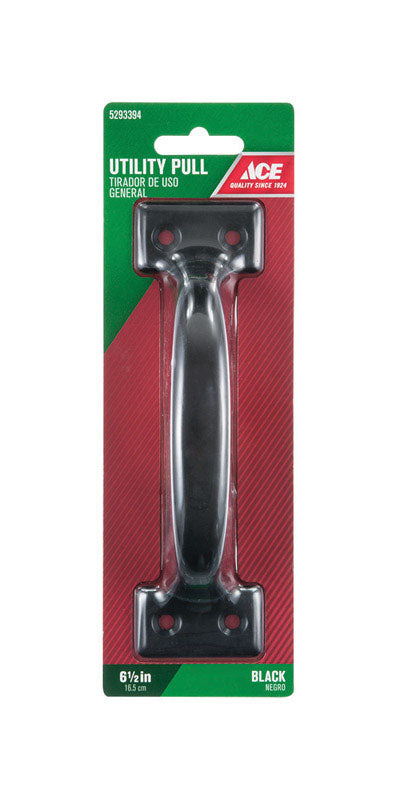 Ace 6.5 in. L Black Steel Utility Pull