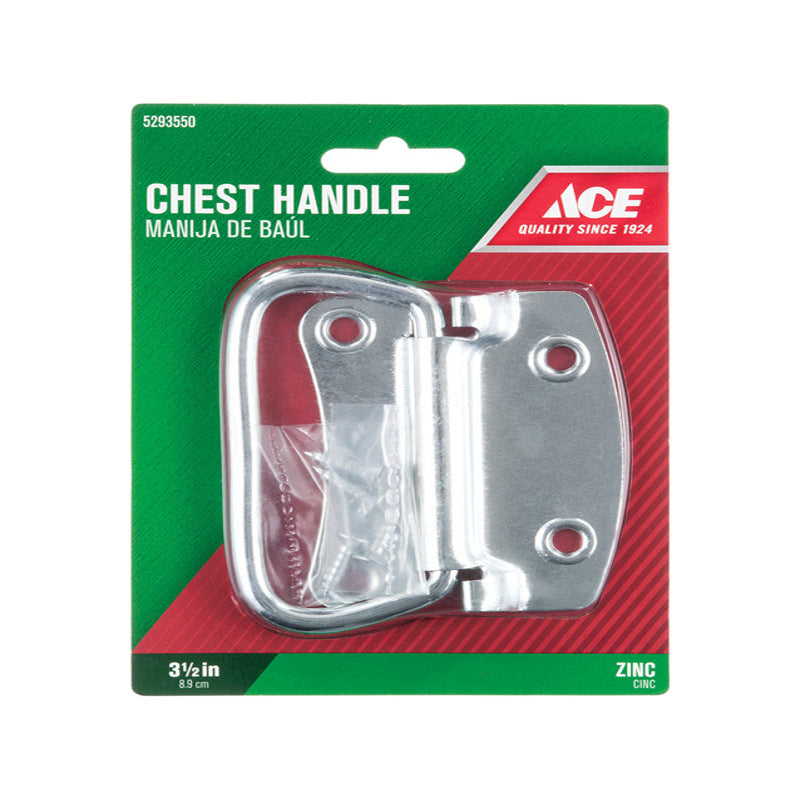 Ace Zinc-Plated Zinc Chest Handle 3-1/2 in. 1 pk