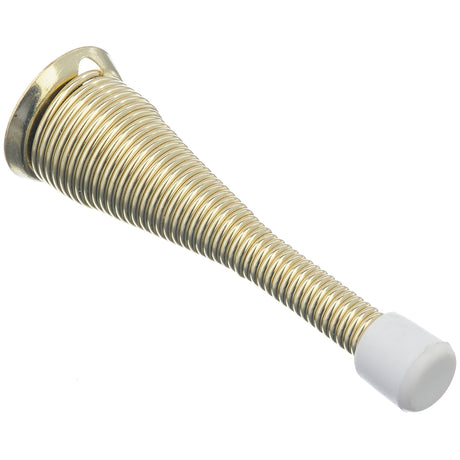 Ace 3 in. W Metal Bright Gold Spring Broad Base Door Stop Mounts to door and wall