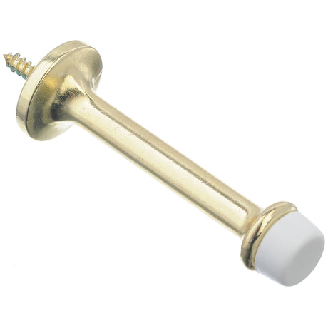 Ace 3 in. W Metal Bright Gold Rigid Door Stop Mounts to door and wall