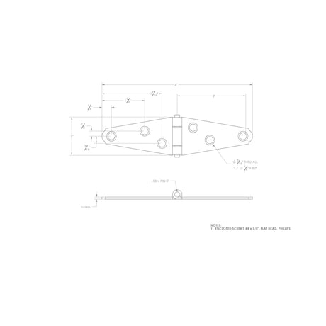 Ace 2 in. L Zinc-Plated Light Duty Strap Hinge 2 pk