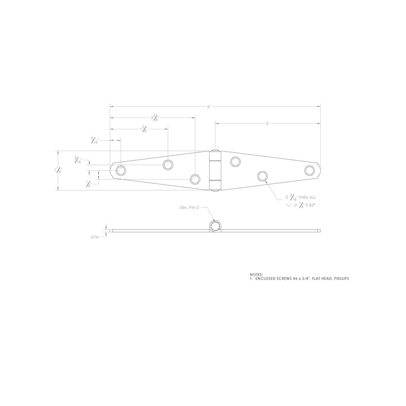 Ace 3 in. L Zinc-Plated Light Duty Strap Hinge 2 pk