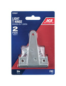 Ace 3 in. L Zinc-Plated Light Duty T Hinge 2 pk
