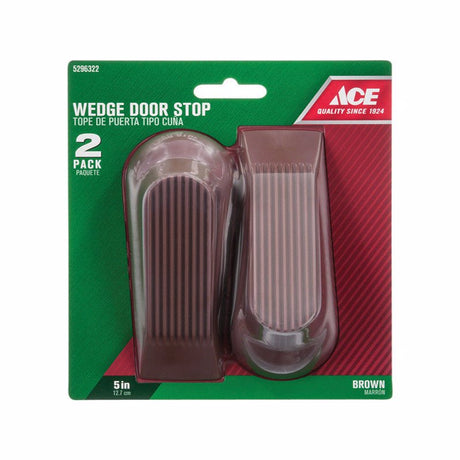 Ace 5 in. L Rubber Brown Wedge Door Stop
