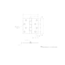 Ace 4 in. L Zinc-Plated Door Hinge 1 pk