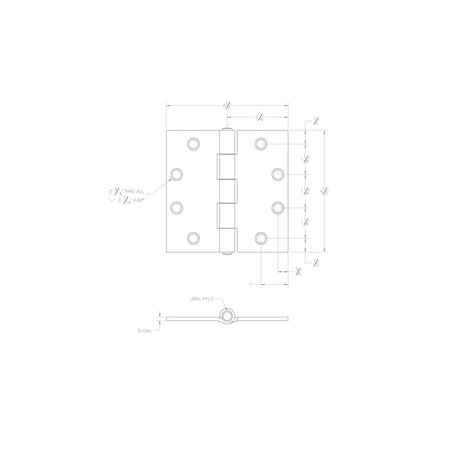 Ace 4-1/2 in. L Zinc-Plated Broad Hinge 1 pk