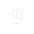 Ace 4-1/2 in. L Zinc-Plated Broad Hinge 1 pk