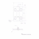 Ace 2.750 in. W X 1 in. L Chrome Silver Steel Narrow Hinge 2 pk