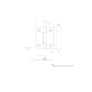 Ace 2.75 in. W X 2 in. L Zinc Plated Silver Zinc Narrow Hinge 2 pk