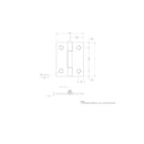 Ace 2.75 in. W X 2 in. L Bright Brass Gold Brass Narrow Hinge 2 pk