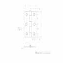 Ace 3 in. L Zinc-Plated Narrow Hinge 2 pk