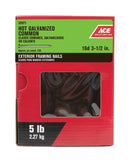 Ace 16D 3-1/2 in. Common Hot-Dipped Galvanized Steel Nail Flat Head 5 lb