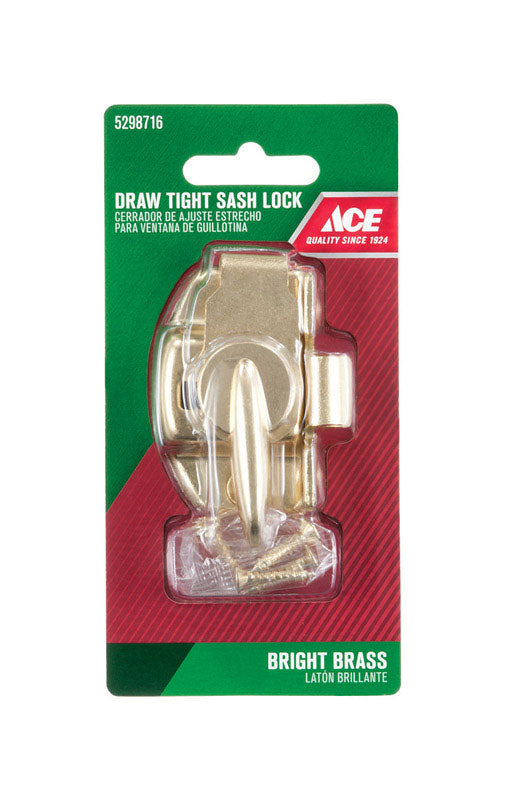 Ace Bright Brass Brass Draw Tight Sash Lock 1 pk