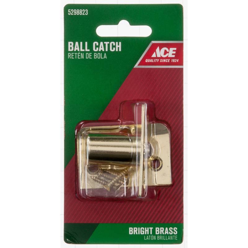 Ace 1 in. H X 1 in. W X 2 in. D Brass Metal Ball Catch