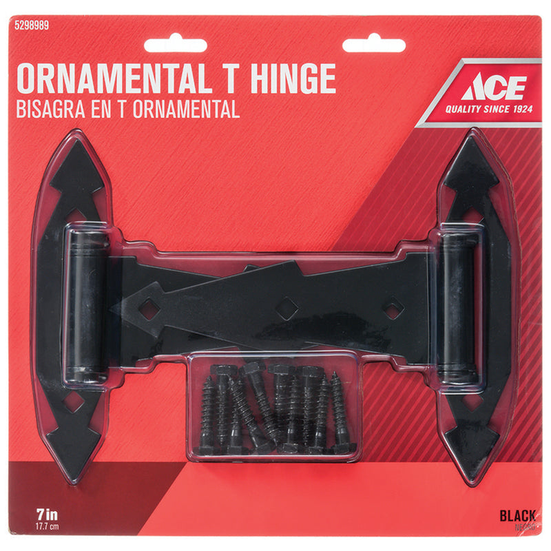 Ace 7 in. L Steel Ornamental T Hinge 2 pk