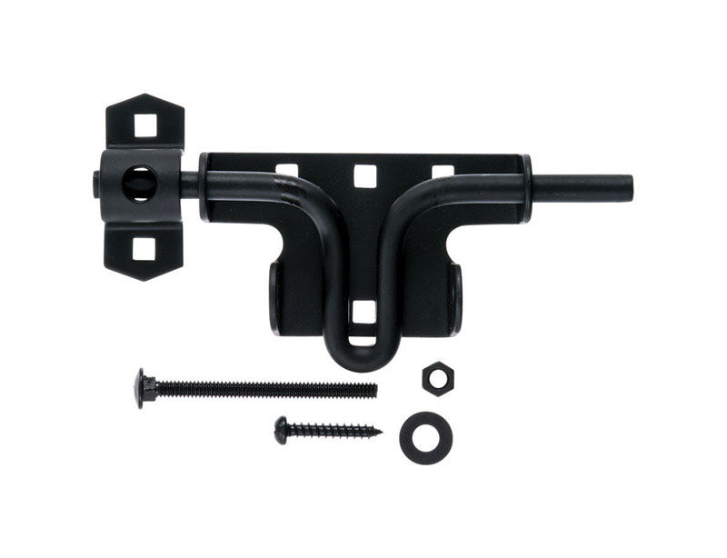 GATE LATCH SLDBLT 4"BLK