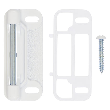 Ace White Steel Screen/Storm Door Strike 1 pk