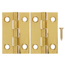 Ace 1-1/2 in. W X 1 in. L Polished Brass Brass Medium Hinge 2 pk