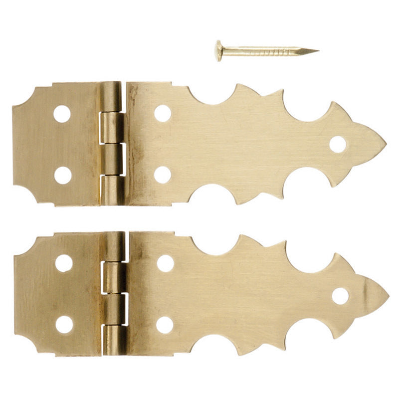 HINGE DECO 1-7/8" BR 2PK