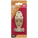 Ace 2-7/8 in. W X 1-5/16 in. L Antique Brass Brass Decorative Hinge 2 pk