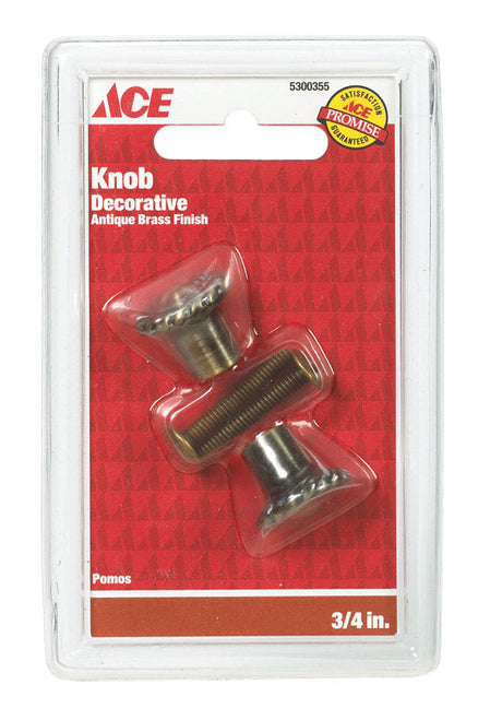 KNOB DECO 3/4" AB CD/2