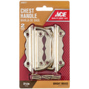 Ace Bright Brass Chest Handle 3-1/2 in. 2 pk