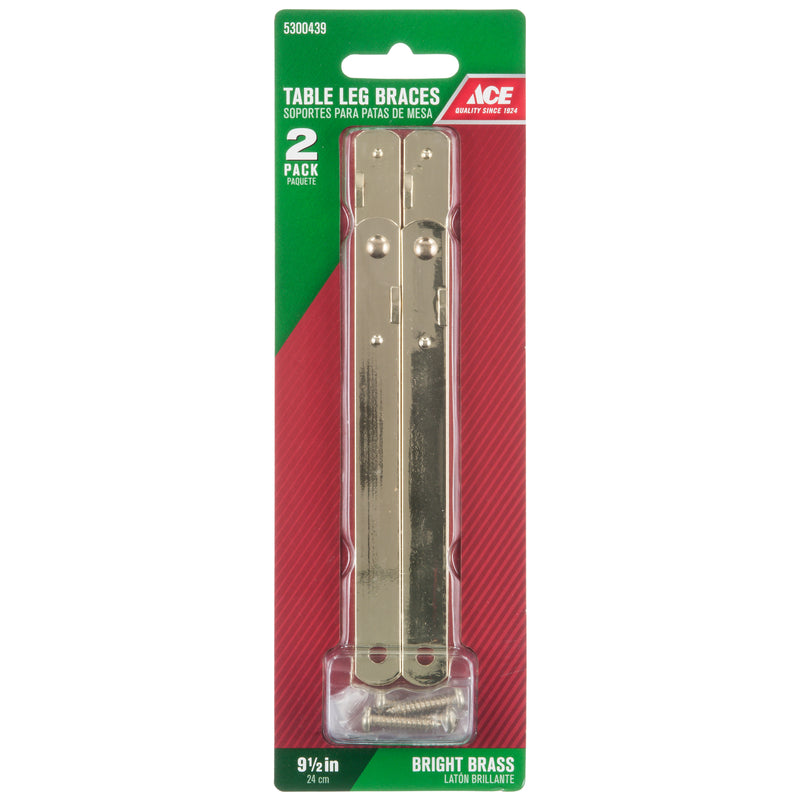 Ace 9-1/2 in. H Straight Brass Table Leg Brace