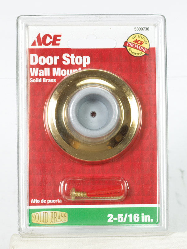 DOOR STOP WALLMT2-1/4BRS