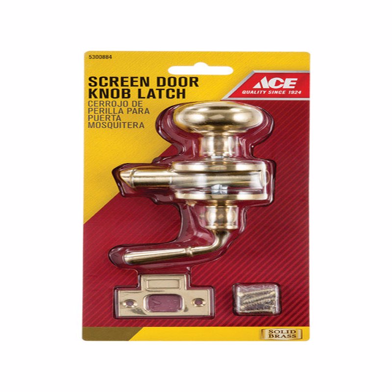 Ace Bright Brass Brass Screen Storm Door Latch 1 pk