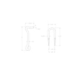 Ace 0.44 in. L Zinc Wire Staple Gate Hook 1 pk