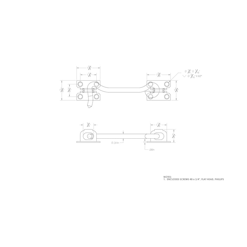 Ace 0.99 in. L Zinc Plate Staple Gate Hook 1 pk
