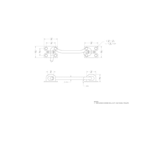 Ace 0.99 in. L Zinc Plate Staple Gate Hook 1 pk