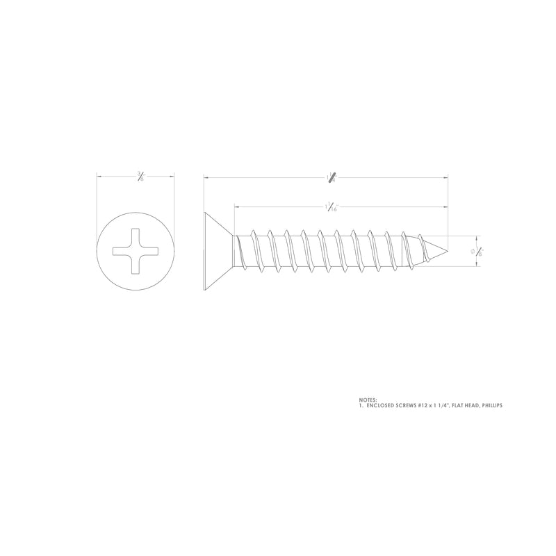 Ace No. 12 X 1-1/4 in. L Phillips Black Wood Screws 18 pk